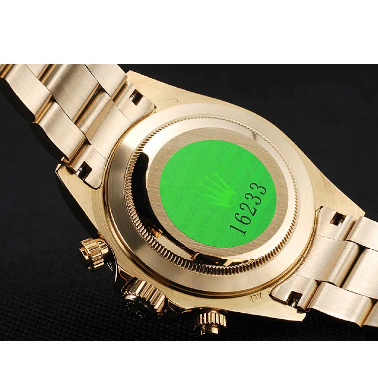 MiroTime 0810 Rolex Cosmograph Daytona Brown Dial Diamond Numerals Gold Case And Bracelet 1454245